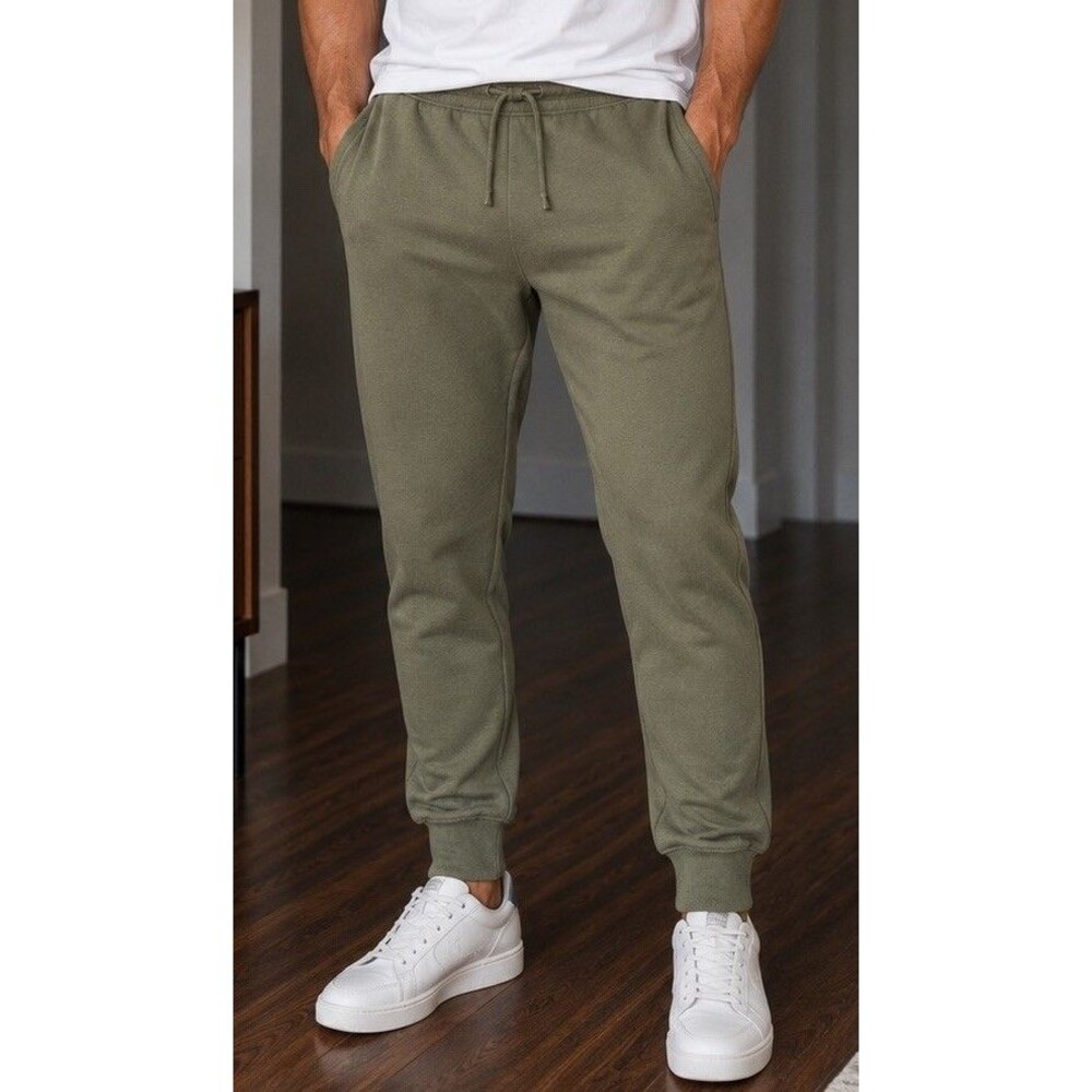 Wild Fable Mens Sweat Pants, Green Cotton Drawstring Size M With Pockets